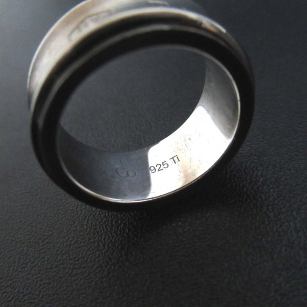 Tiffany & Co 1837 Ring 925 SV Titanium No 12 Silver - Picture 3 of 5